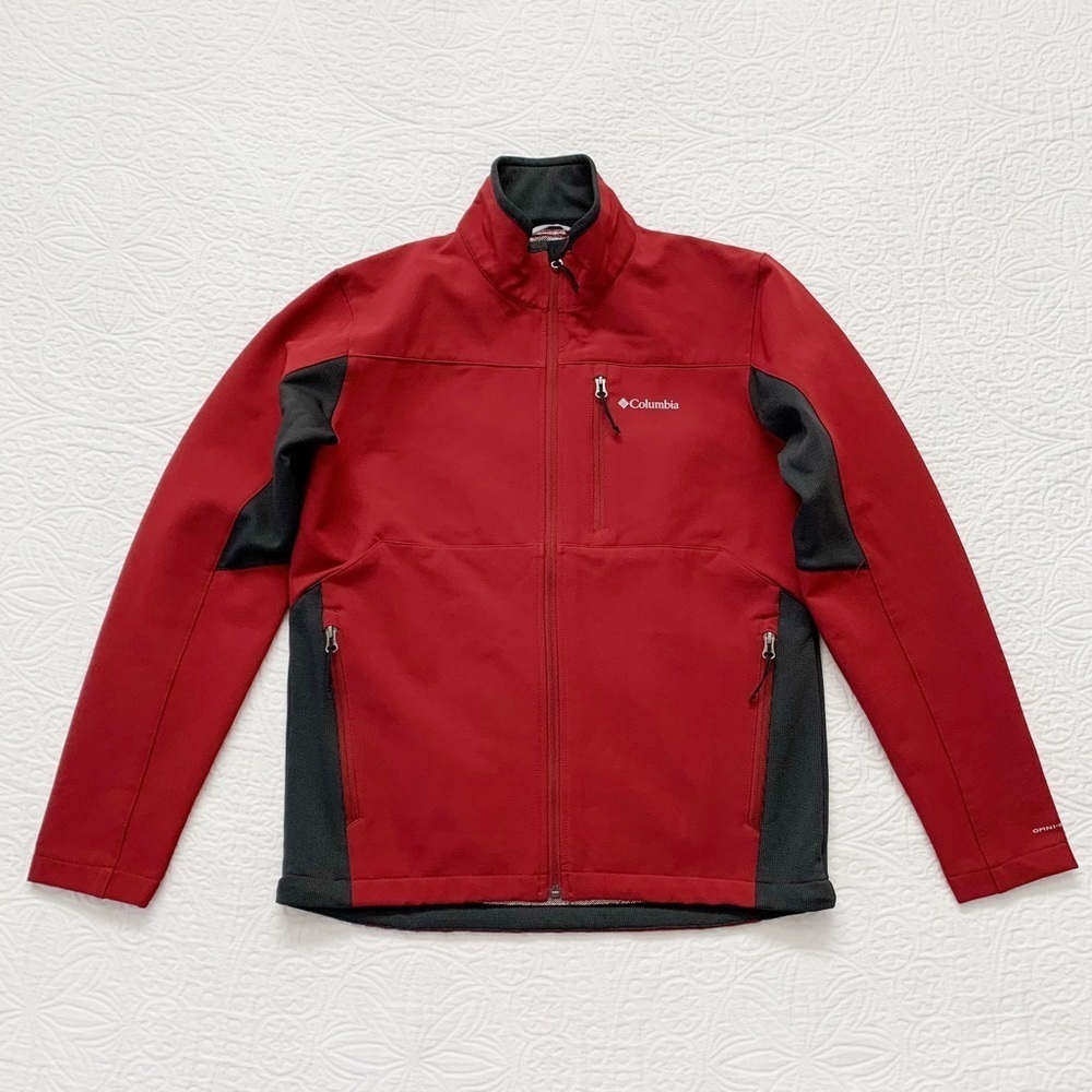 Columbia Men's Seeley Lake Heat Reflective Soft Shell Jacket,‎ Red / Black